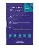 A Pocket Full of Pleasure packaging of Womanizer Starlet 3 Air Suction Stimulator Indigo highlighting features.
