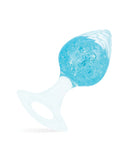 Fox Tail Large Stainless Steel Butt Plug Blue with a smooth, blue design and elegant shape for enhanced pleasure.
