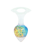 Pinkelephant Luxe Prism Small Butt Plug Rainbow with multicolored crystal glass, showcasing its artistic design.