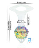 Pinkelephant Luxe Prism Small Butt Plug Rainbow dimensions with colorful crystal base and smooth silicone handle.