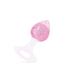 Pinkelephant Luxe Prism Small Butt Plug Light Pink showcasing a smooth silicone body and a sparkling crystal end.