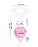 Pinkelephant Luxe Prism Small Butt Plug Light Pink with dimensions 9.1cm x 5.7cm x 3.1cm for beginners.
