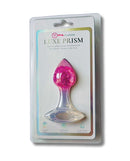 Pinkelephant Luxe Prism Small Butt Plug Light Pink in packaging, showcasing its handcrafted design and multifaceted brilliance.