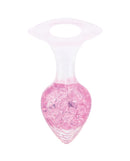 Pinkelephant Luxe Prism Medium Butt Plug Light Pink showcasing a smooth design with a handcrafted blown crystal glass ball.