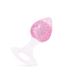 Pinkelephant Luxe Prism Medium Butt Plug Light Pink showcasing smooth silicone and a crystal glass ball.