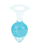 Pinkelephant Luxe Prism Medium Butt Plug Blue with a blue crystal glass ball design.