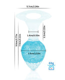Pinkelephant Luxe Prism Medium Butt Plug Blue dimensions and design features with smooth silicone and crystal glass.