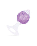 Pinkelephant Luxe Prism Medium Butt Plug Light Purple featuring a smooth silicone and crystal design.
