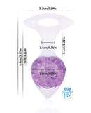 Pinkelephant Luxe Prism Medium Butt Plug Light Purple dimensions with smooth silicone and blown glass design.