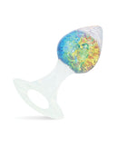 Pinkelephant Luxe Prism Large Butt Plug Rainbow showcasing its multifaceted glass and body-safe silicone design.