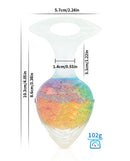Pinkelephant Luxe Prism Large Butt Plug Rainbow showcasing dimensions and colorful design details.
