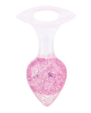 Pinkelephant Luxe Prism Large Butt Plug Light Pink showcasing the smooth silicone and sparkling glass detail.