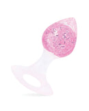 Pinkelephant Luxe Prism Large Butt Plug Light Pink with a smooth design and sparkling glass ball detail.