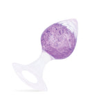 Pinkelephant Luxe Prism Large Butt Plug Light Purple featuring smooth silicone and a crystal ball design.