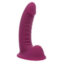 G-Ride Road Trip Dual Motor Vibrating Dildo 6.75 inch Red with a curved ergonomic design for targeted pleasure.