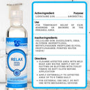 Clean Stream Relax Desensitizing Anal Lube 4 Oz bottle with usage instructions and ingredients.