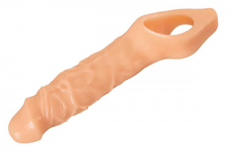 Realistic vanilla penis extender for enhanced pleasure and performance during intimate sessions.
