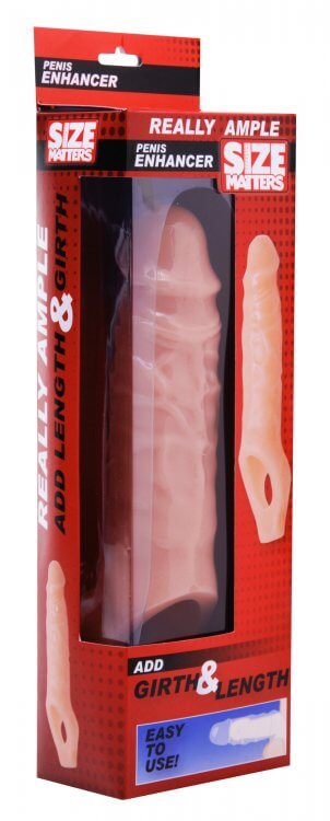 Size Matters Really Ample Penis Enhancer in packaging, designed to add length and girth for enhanced pleasure.