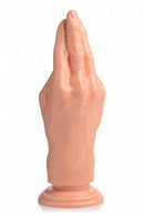 Master Series The Stuffer Fisting Hand Dildo Flesh Light shown in lifelike design and realistic detail.