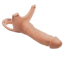Size Matters Silicone Dildo Star On Light Skin Tone Flesh - realistic hollow strap-on enhancement system