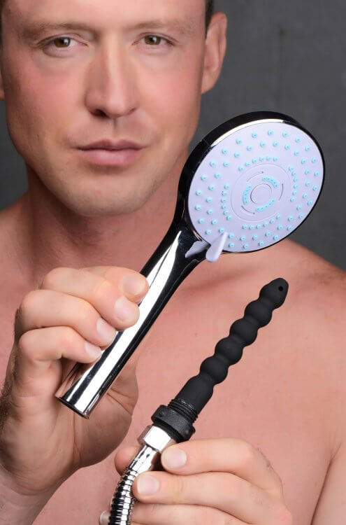 CleanStream Shower Head with Silicone Nozzle, ideal for discreet enema tools and convenient cleansing solutions.