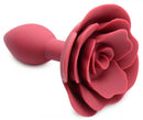 Master Series Booty Bloom Silicone Rose Anal Plug Small Red - a stylish, floral-designed anal plug in vibrant red silicone.