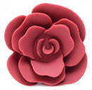 Master Series Booty Bloom Silicone Rose Anal Plug Small Red with a unique floral design in soft silicone.