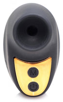 Inmi Shegasm Mini 12X Clit Stimulator Black featuring buttons for control and suction opening design.