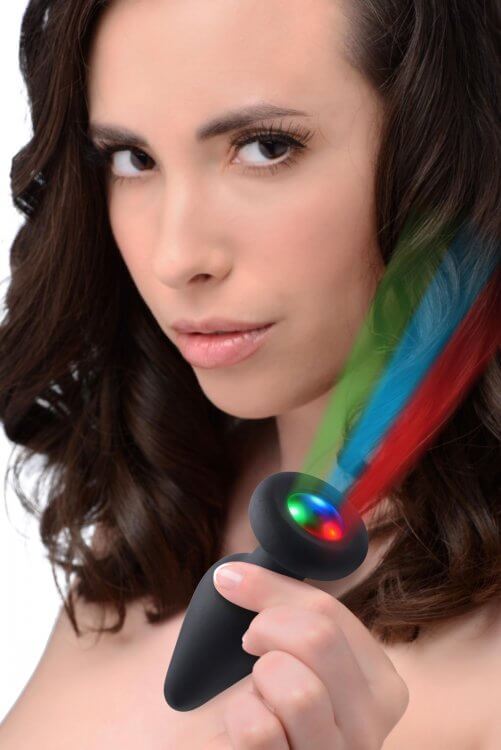 BOOTY SPARKS SILICONE LIGHT-UP ANAL PLUG MEDIUM-1