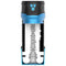 LoveBotz Auto Milker rechargeable male masturbator showing interior design and controls in black and blue.