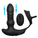 Thunder Plugs 10X Thrusting Vibrator with Cock & Ball Strap featuring thrusting motion and ergonomic design.