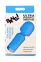 Bang! 10X Mini Silicone Rechargeable Wand in blue packaging, featuring premium silicone and ultra powerful vibration.