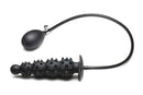 Master Series Ass Puffer Nubbed Inflatable Silicone Anal Plug with textured design and inflated bulb.