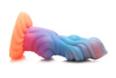 Creature Cocks Alien Invaders Glow In The Dark Dildo in vibrant colors showcasing its unique design.