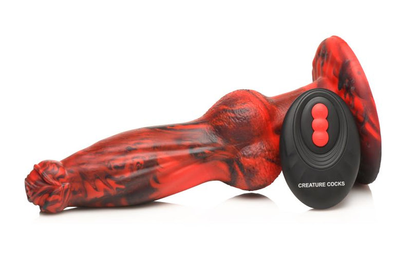 CREATURE COCKS HELL WOLF THRUSTING & VIBRATING SILICONE DILDO W/ REMOTE-3