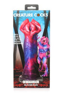 Creature Cocks Demogorgon Silicone Dildo in packaging, Fantasy Flared Head Design, inspired by the eerie world of the Upside Down.