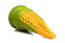 Monstropus 2.0 Vibrating Tentacle Silicone Dildo with yellow octopus suckers and marbled green accents