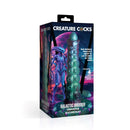 Creature Cocks Galactic Breeder Ovipositor Silicone Dildo fantasy packaging with sci-fi design and iridescent colors from XR Brands