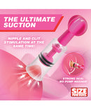 Size Matters MAXtwist Clit & Nipple Triple Sucker Set Pink for ultimate stimulation and suction for clit and nipples.