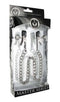 Master Series Ox Bull Nose Nipple Clamps in packaging with adjustable tension and vinyl-coated tips for nipple play.