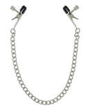Master Series Ox Bull Nose nipple clamps with adjustable tension and vinyl-coated tips on a silver chain. Ideal for intense play.
