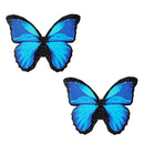 Neva Nude Blue Black Glitter Butterfly Nipple Pasties in shimmering blue and black glitter design.