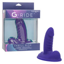 G-Ride Thrill Ride Rechargeable Triple Stimulator Purple in packaging showcasing its design and features.