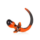 Oxballs Beagle Puppy Tail Buttplug Acid Yellow Swirl Medium showcasing its vibrant acid yellow swirl design.