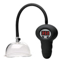 XR Brands Digital Automatic Pussy Pump Clear with digital display and clear suction cup for enhanced sensation.