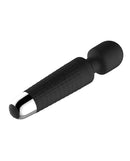 Viben Mini Halo Midnight Black Wand Massager with 20 vibration patterns and 8 speed strengths for tailored relaxation.
