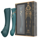 Zalo Queen G-Spot PulseWave Vibrator Set Jewel Green with elegant packaging and design.