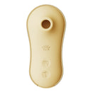 Zalo Unicorn Clitoral Suction Vibrator Set Lemon Yellow top view showcasing suction opening and control buttons.