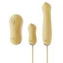 Zalo Unicorn Clitoral Suction Vibrator Set Lemon Yellow showcasing three rechargeable pleasure devices.