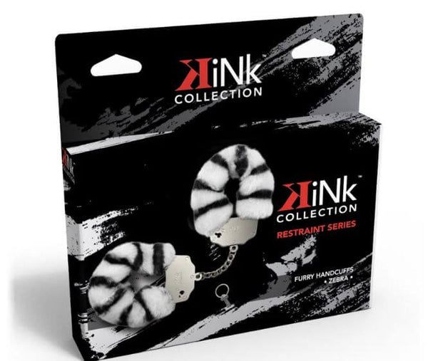 KINK COLLECTION FURRY HANDCUFF ZEBRA-0